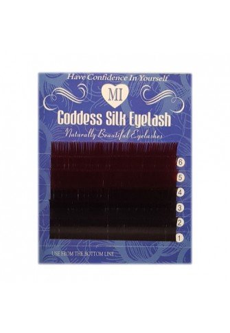 GODDESS BROWN COLOUR  SILK EYELASH C curl 0.15mm