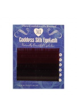 GODDESS BROWN COLOUR  SILK EYELASH C curl 0.15mm