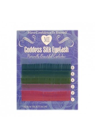 GODDESS PASTEL COLOUR  SILK EYELASH C curl 0.15mm