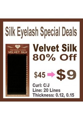 VELVET SILK EYELASH J curl 0.12mm